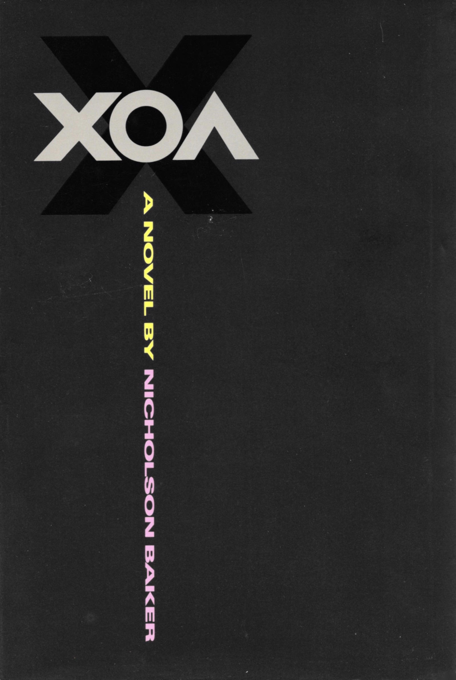 Nicholson Baker, Vox, 1992, couverture