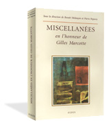 Miscellan&eacute;es en l&rsquo;honneur de Gilles Marcotte, 1995, couverture