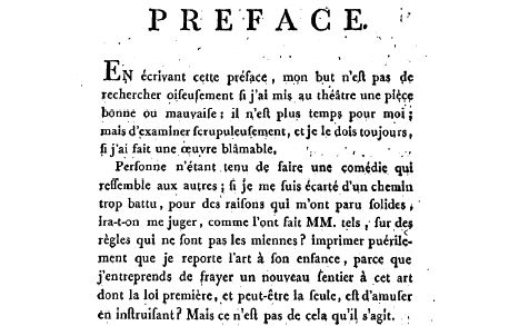 Page du Mariage de Figaro de Beaumarchais