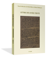 Lettres des ann&eacute;es trente, 1996, couverture